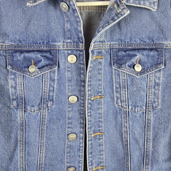 NWOT Hudson Women’s Classic Medium Wash Denim Jean Jacket Size L/XL - Picture 8 of 15